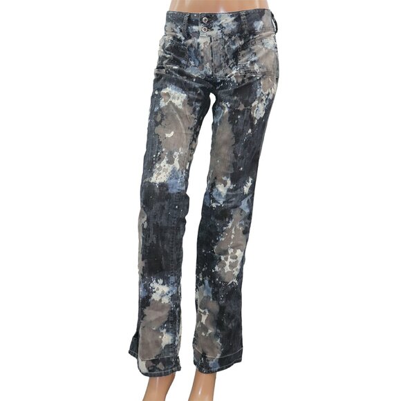 RARE Y2K Diesel Splatter Bleached Paint Jeans Denim Trousers Avant-Garde 32 X 32 - Picture 6 of 8